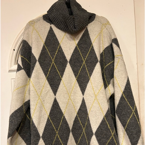 a r g y l e :: Pringle x H&M Argyle Longline Turtleneck Sweater/matching scarf - Picture 4 of 8
